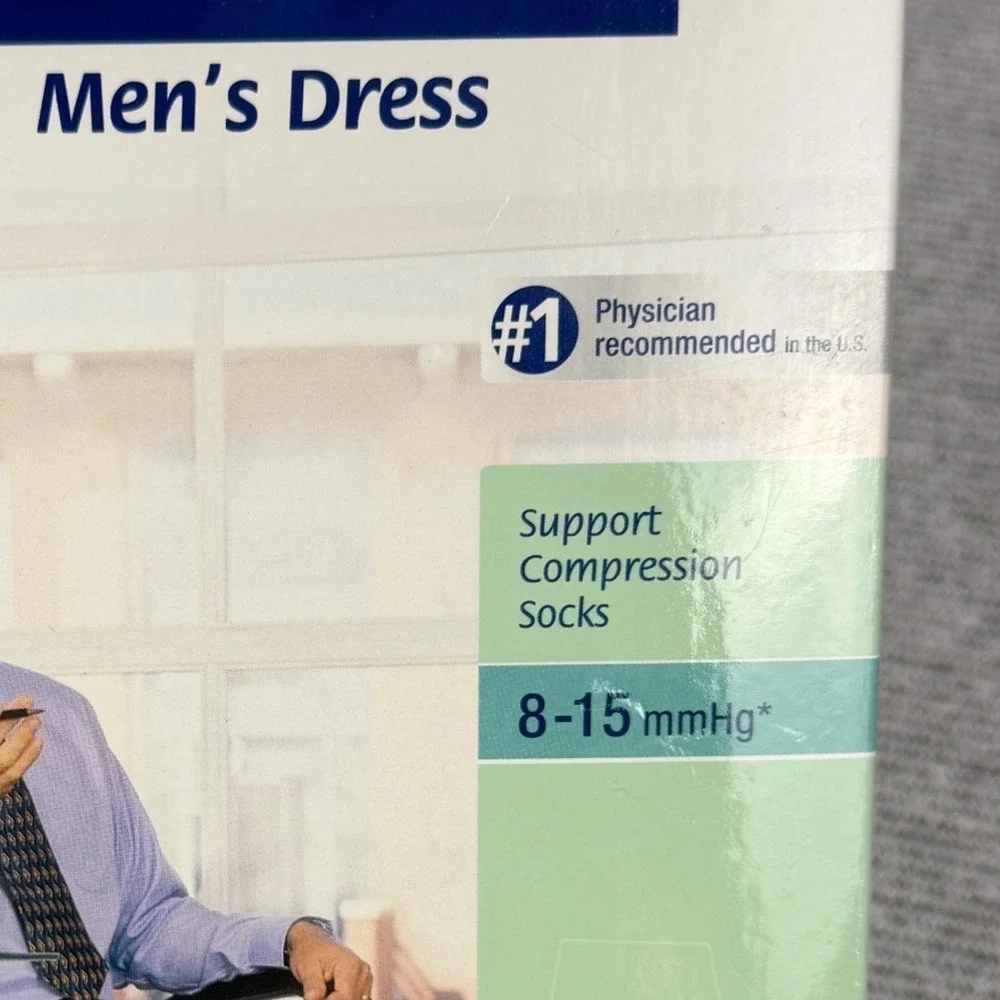 Jobst Mens Dress Support Compression Socks 8-15 mmHg Navy Medium 110785